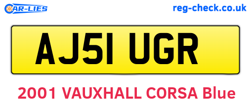 AJ51UGR are the vehicle registration plates.