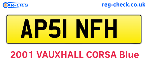 AP51NFH are the vehicle registration plates.