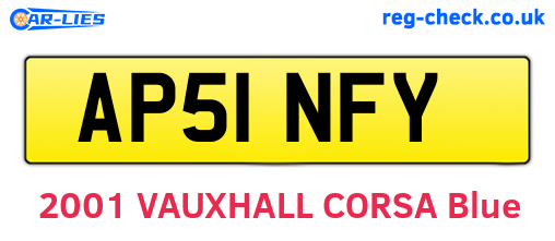 AP51NFY are the vehicle registration plates.