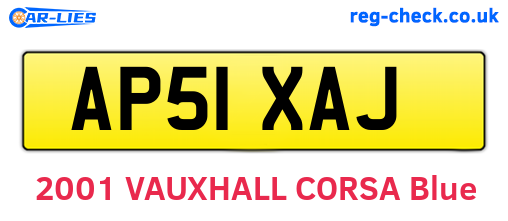 AP51XAJ are the vehicle registration plates.