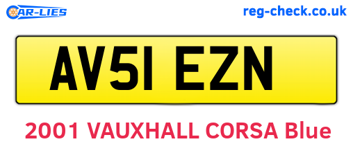 AV51EZN are the vehicle registration plates.