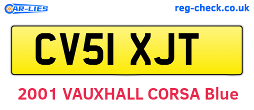 CV51XJT are the vehicle registration plates.
