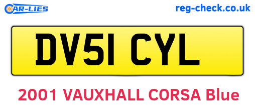 DV51CYL are the vehicle registration plates.