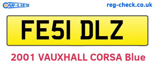 FE51DLZ are the vehicle registration plates.