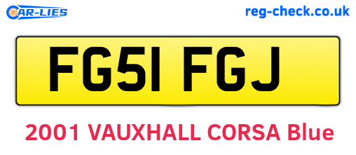 FG51FGJ are the vehicle registration plates.