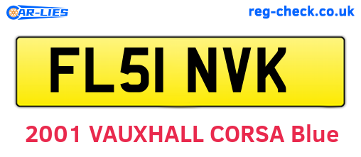 FL51NVK are the vehicle registration plates.