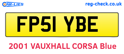 FP51YBE are the vehicle registration plates.