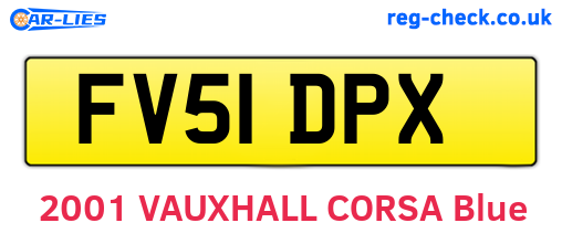 FV51DPX are the vehicle registration plates.