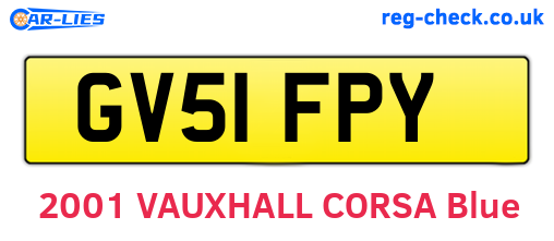 GV51FPY are the vehicle registration plates.