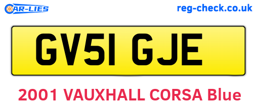 GV51GJE are the vehicle registration plates.