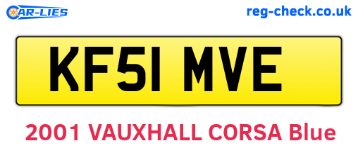 KF51MVE are the vehicle registration plates.
