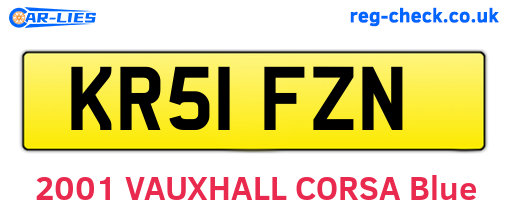 KR51FZN are the vehicle registration plates.