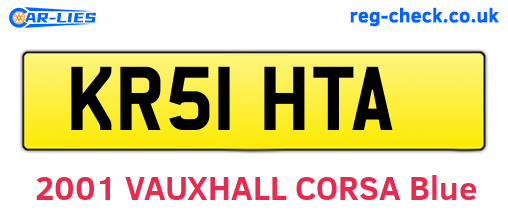 KR51HTA are the vehicle registration plates.