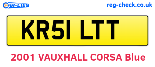 KR51LTT are the vehicle registration plates.