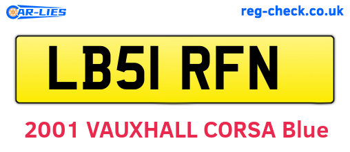 LB51RFN are the vehicle registration plates.