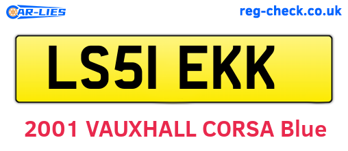 LS51EKK are the vehicle registration plates.