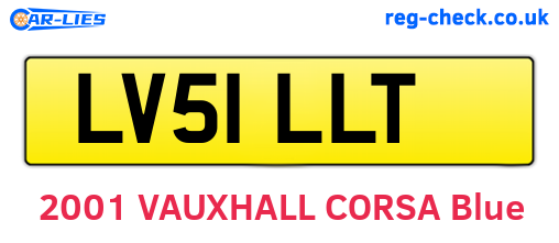LV51LLT are the vehicle registration plates.