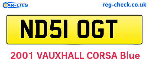 ND51OGT are the vehicle registration plates.