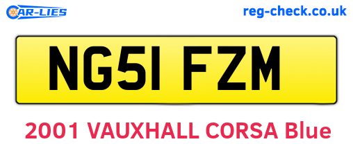 NG51FZM are the vehicle registration plates.