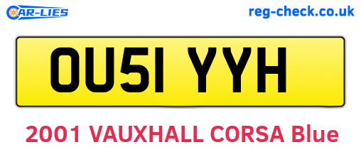 OU51YYH are the vehicle registration plates.