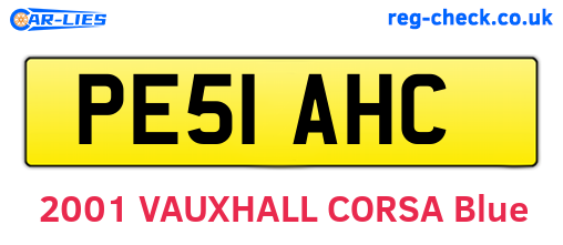 PE51AHC are the vehicle registration plates.