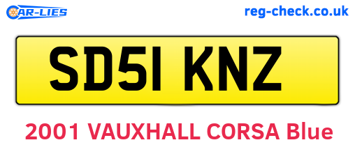 SD51KNZ are the vehicle registration plates.