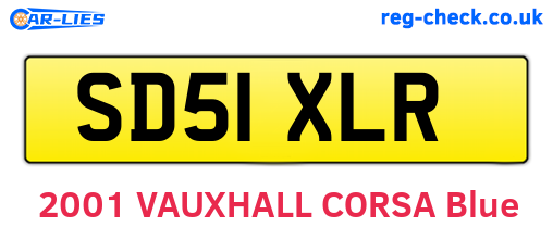 SD51XLR are the vehicle registration plates.