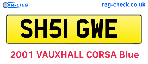 SH51GWE are the vehicle registration plates.