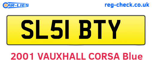 SL51BTY are the vehicle registration plates.
