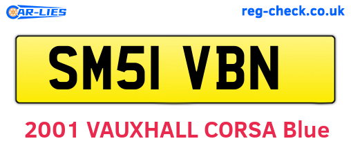 SM51VBN are the vehicle registration plates.
