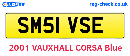 SM51VSE are the vehicle registration plates.