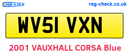 WV51VXN are the vehicle registration plates.