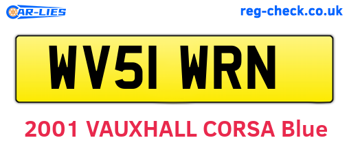 WV51WRN are the vehicle registration plates.