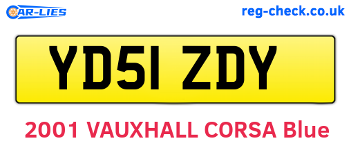 YD51ZDY are the vehicle registration plates.