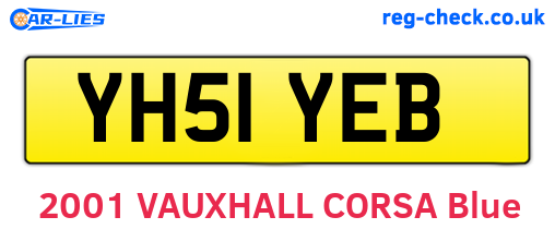 YH51YEB are the vehicle registration plates.