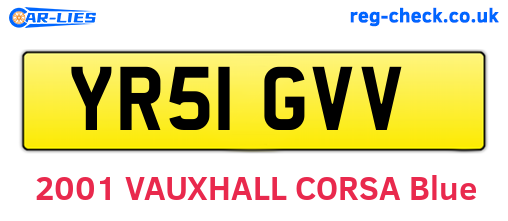 YR51GVV are the vehicle registration plates.