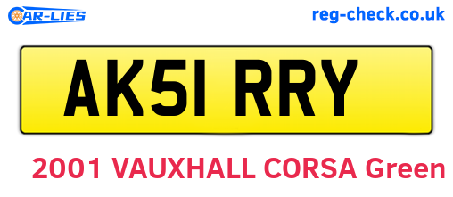 AK51RRY are the vehicle registration plates.