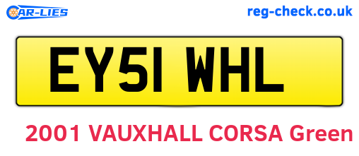 EY51WHL are the vehicle registration plates.