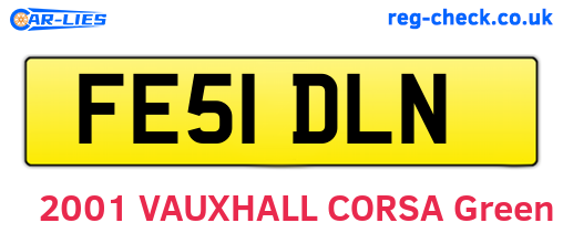 FE51DLN are the vehicle registration plates.