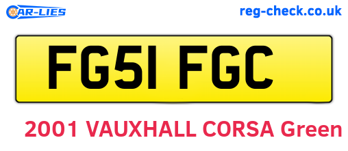 FG51FGC are the vehicle registration plates.