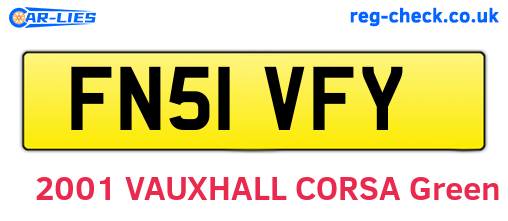 FN51VFY are the vehicle registration plates.