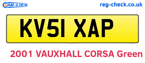 KV51XAP are the vehicle registration plates.