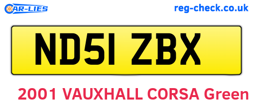 ND51ZBX are the vehicle registration plates.