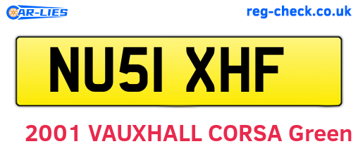 NU51XHF are the vehicle registration plates.