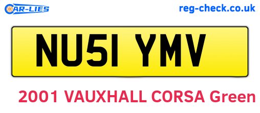 NU51YMV are the vehicle registration plates.