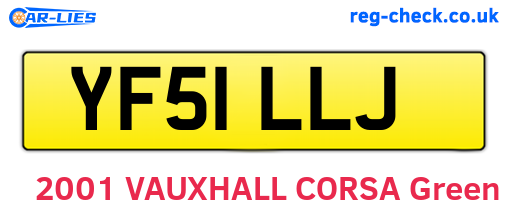 YF51LLJ are the vehicle registration plates.