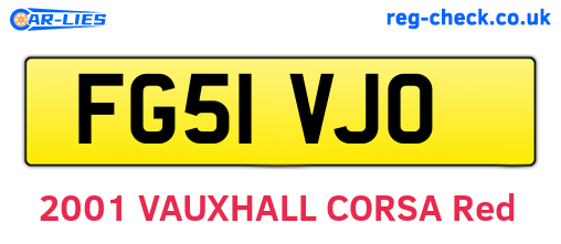 FG51VJO are the vehicle registration plates.