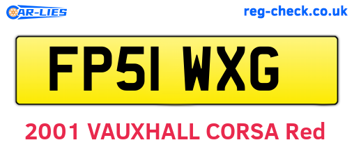 FP51WXG are the vehicle registration plates.