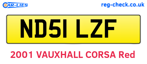 ND51LZF are the vehicle registration plates.