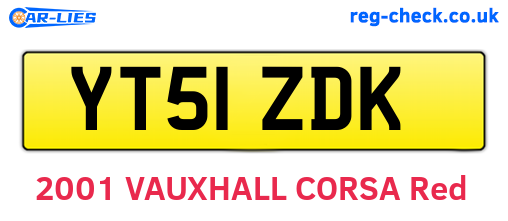 YT51ZDK are the vehicle registration plates.